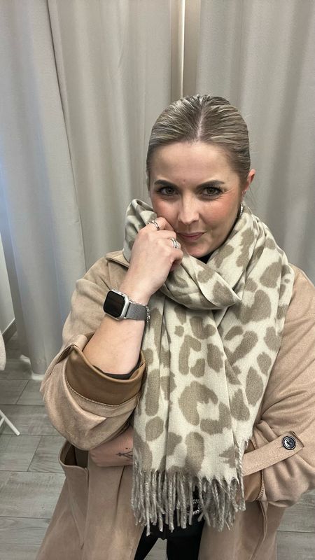 Leo Schal - Creme mit Beige