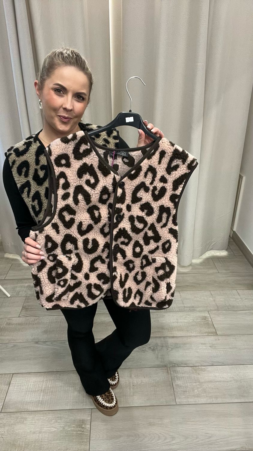 Teddyweste - ROSE / BRAUN