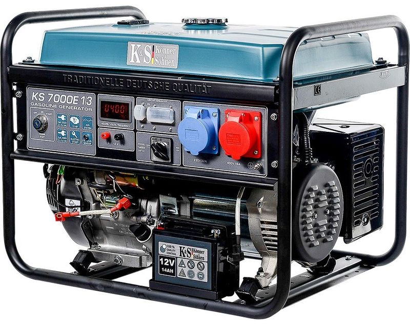 KÖNNER &amp; SÖHNEN AGREGAT/GENERATOR BENZYNOWY 5,0kW 230/400V ROZRUCH ELEKTRYCZNY AVR VST KS7000E-1/3