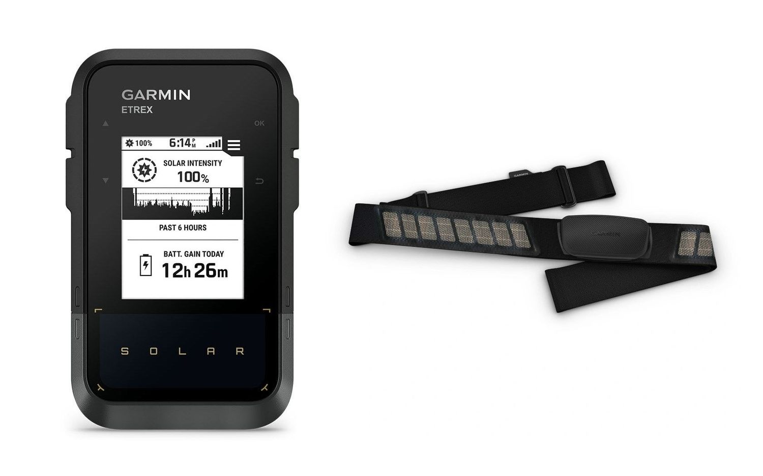 Nawigacja turystyczna Garmin eTrex SE GPS Solar, czarny/szary + Czujnik Garmin HRM Dual