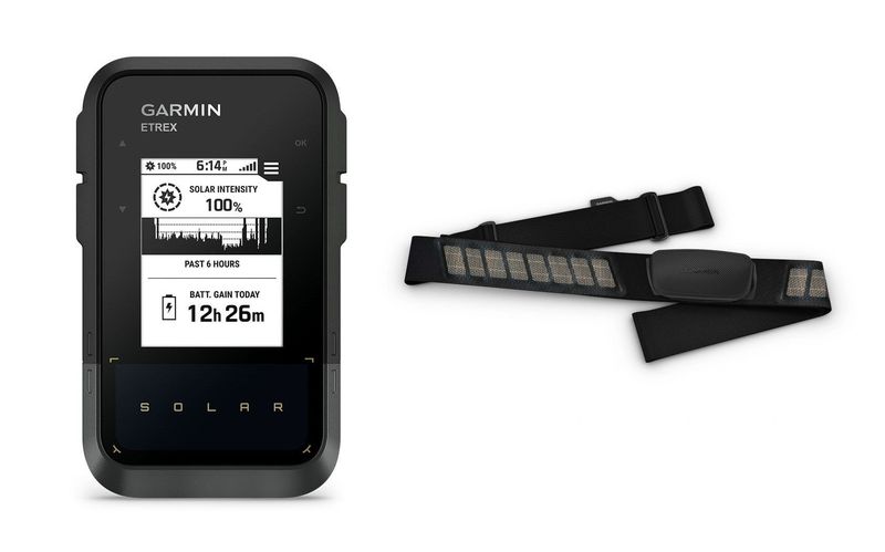 Nawigacja turystyczna Garmin eTrex SE GPS Solar, czarny/szary + Czujnik Garmin HRM Dual