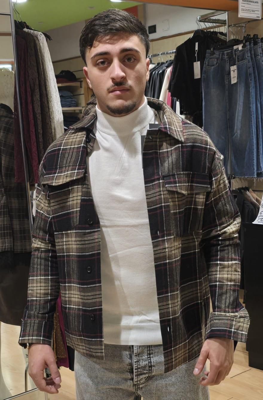 CAMICIA CASACCA FODERATA IN 100% COTONE – VESTIBILITÀ OVERSIZE