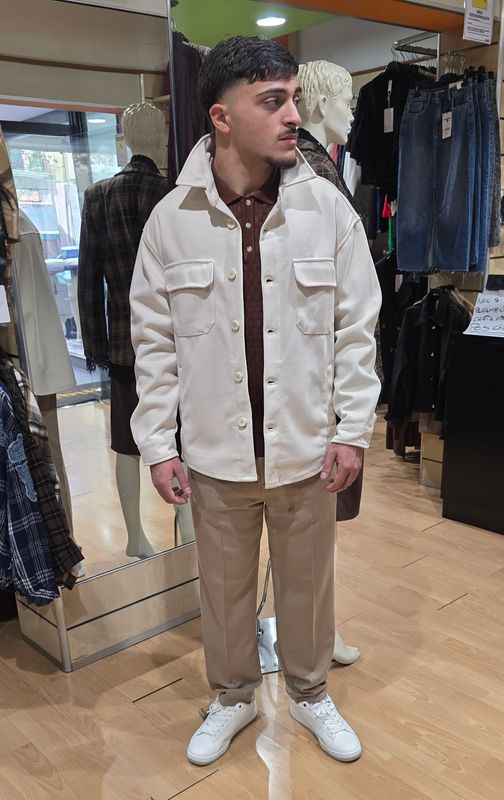 CASACCA OVERSIZE IN PANNO – COLOR PANNA