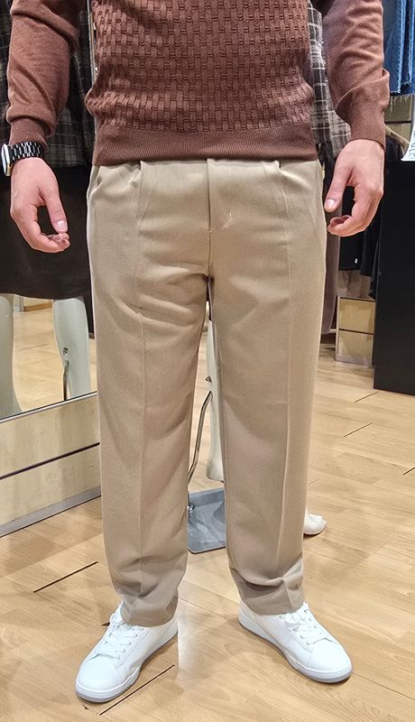 PANTALONE PALAZZO CON PENCE – ELASTICO POSTERIORE