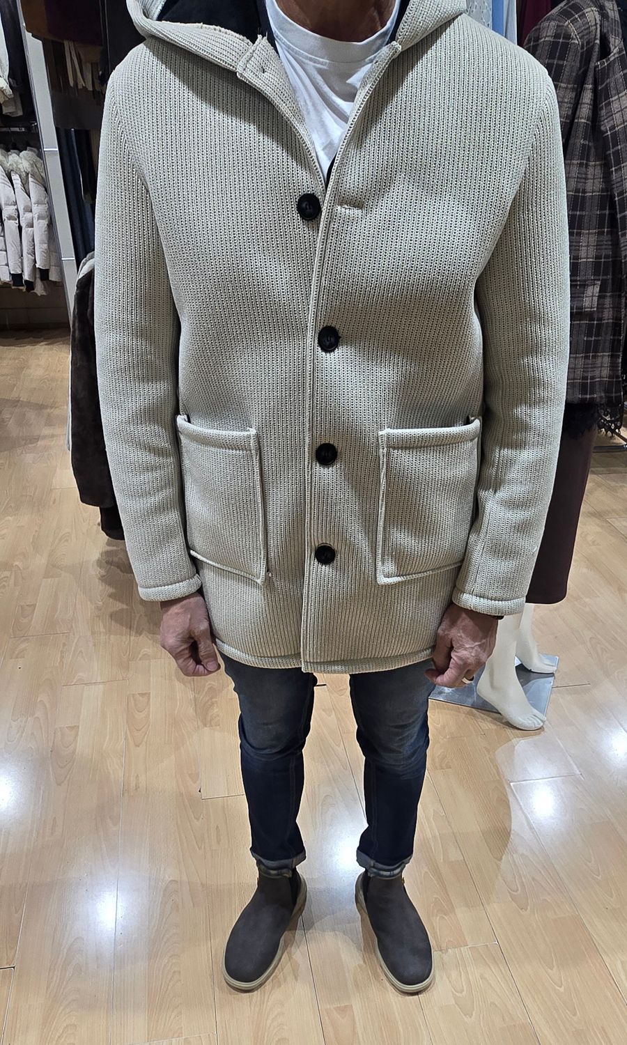 MONTGOMERY CON CAPPUCCIO IN TRICOT FELPATO