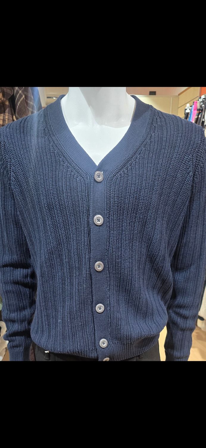 CARDIGAN SSEINSE MISTO LANA - LAVORAZIONE A COSTINE