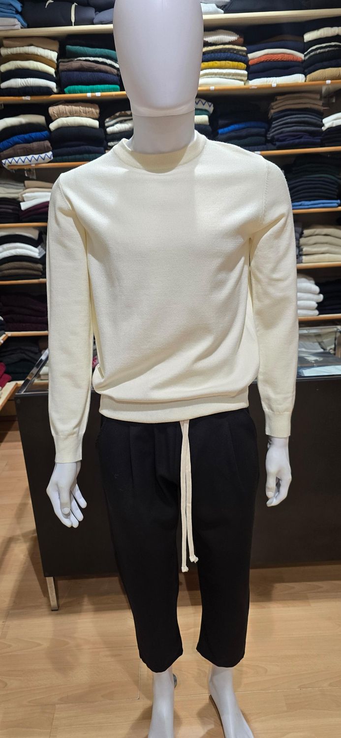 MAGLIONE GIROCOLLO MISTO LANA E VISCOSA