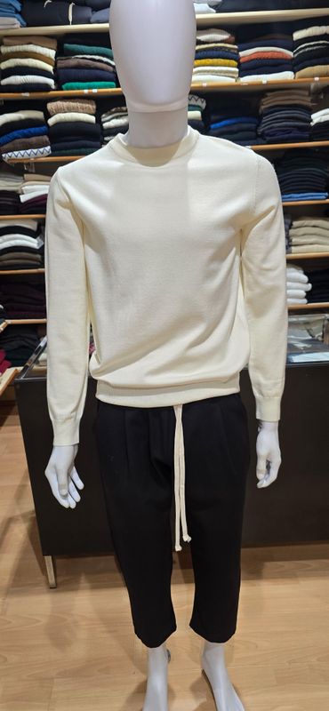 MAGLIONE GIROCOLLO MISTO LANA E VISCOSA