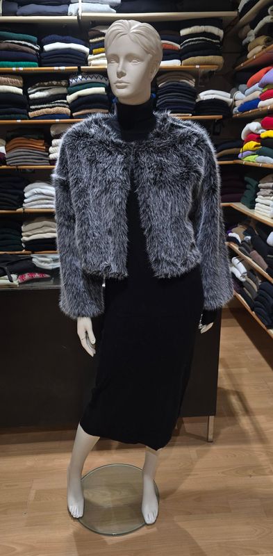 GIUBBOTTO IN PELLICCIA SINTETICA GIROCOLLO