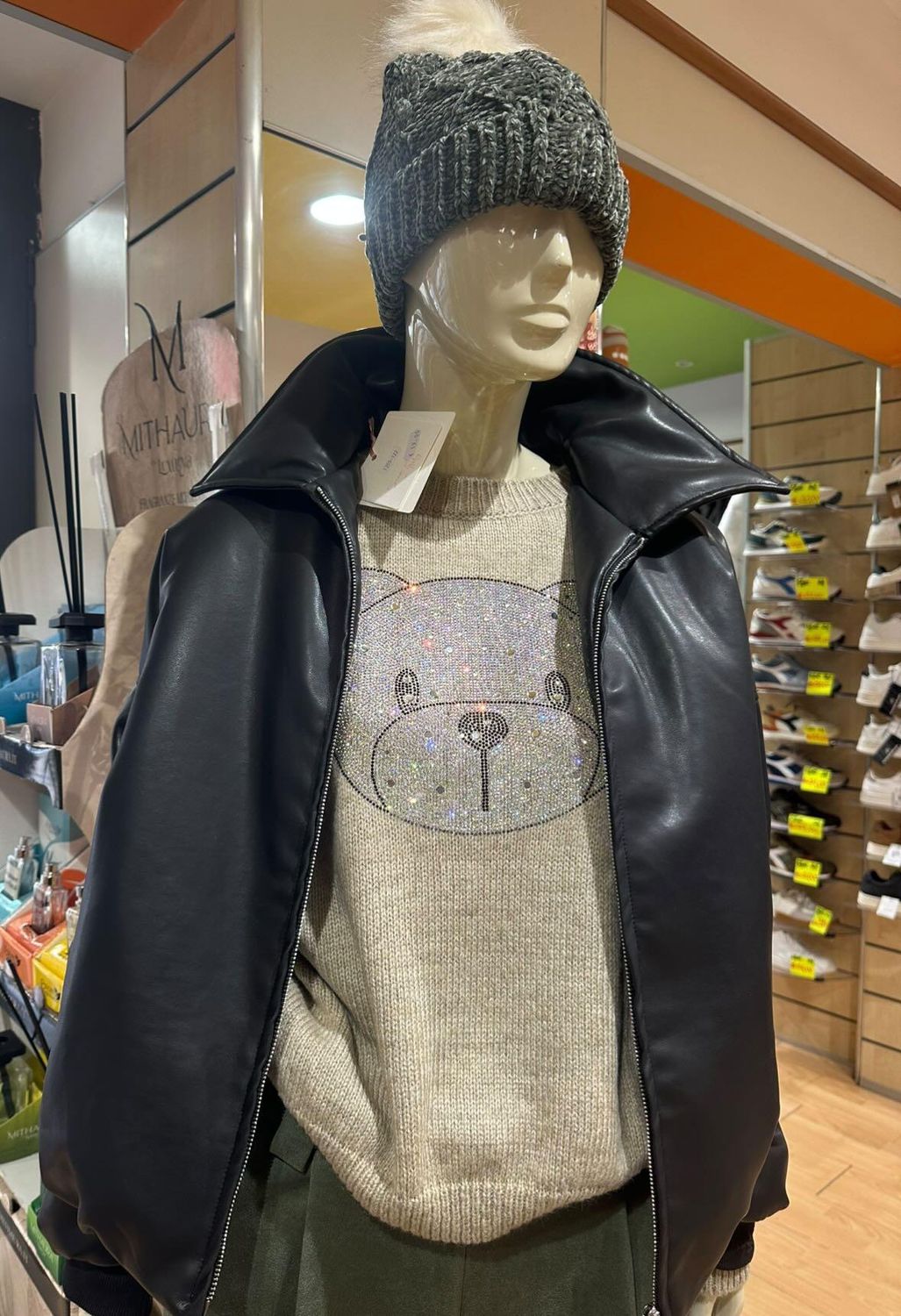 GIUBBOTTO IN ECOPELLE IMBOTTITO OVERSIZE