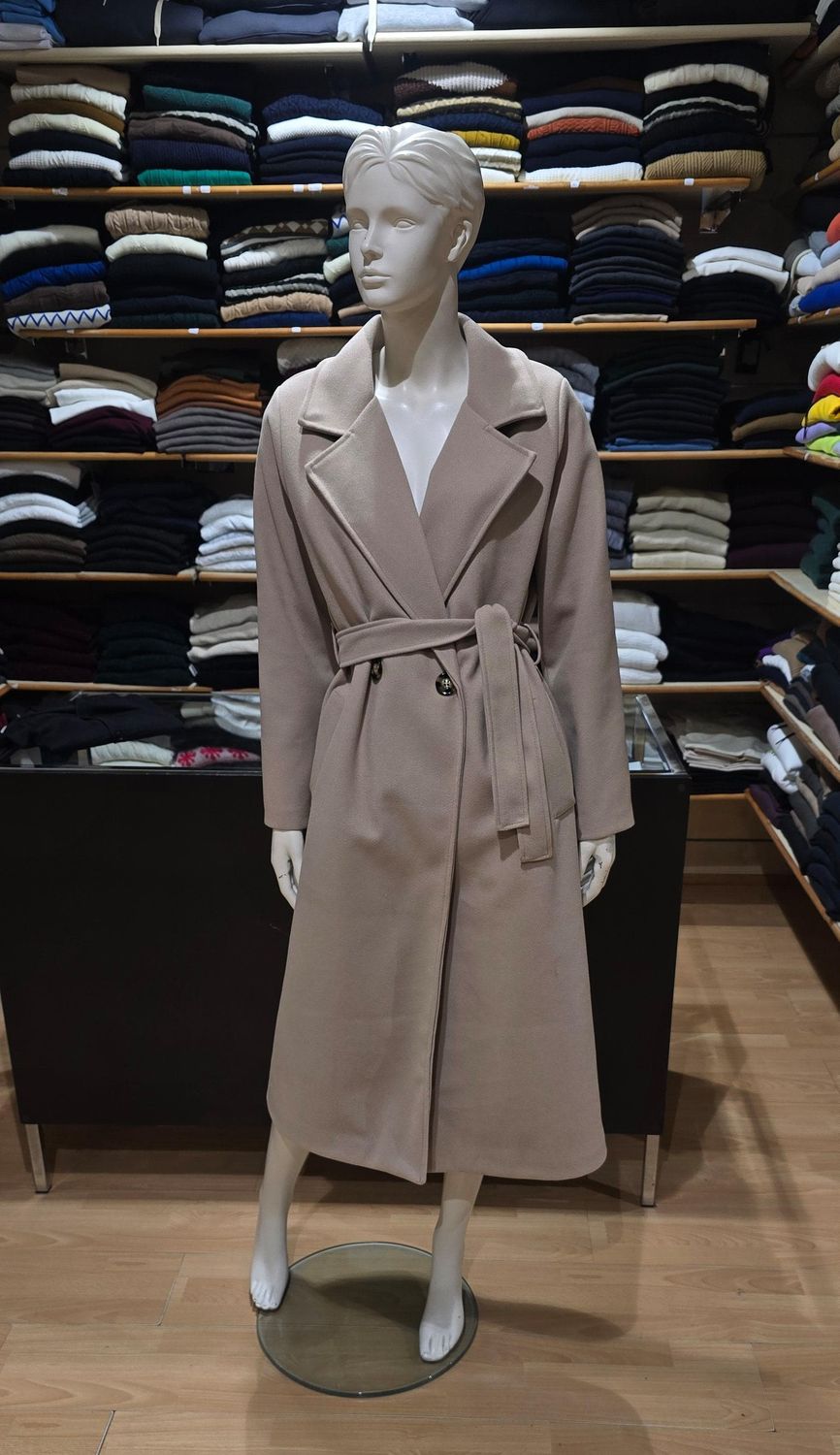 CAPPOTTO LUNGO DOPPIOPETTO CON CINTURA