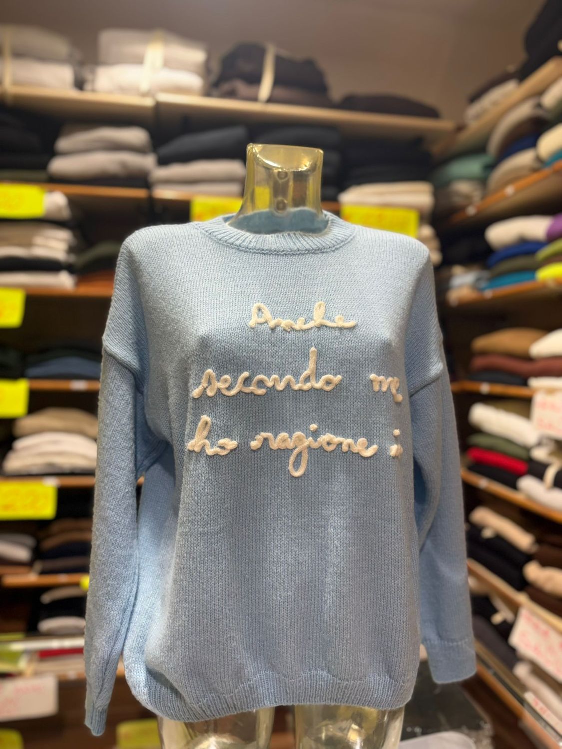 MAGLIA DONNA CON FRASE – ANCHE SECONDO ME HO RAGIONE