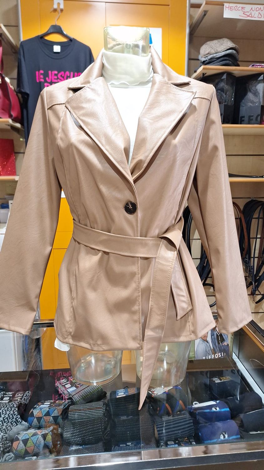 GIACCA ECOPELLE - CINTURA IN VITA