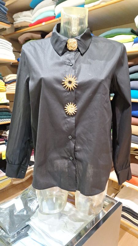 CAMICIA IN COTONE - SPILLE REMOVIBILI