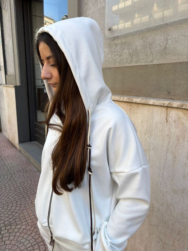 FELPA TUTA GARZATA CON CERNIERA