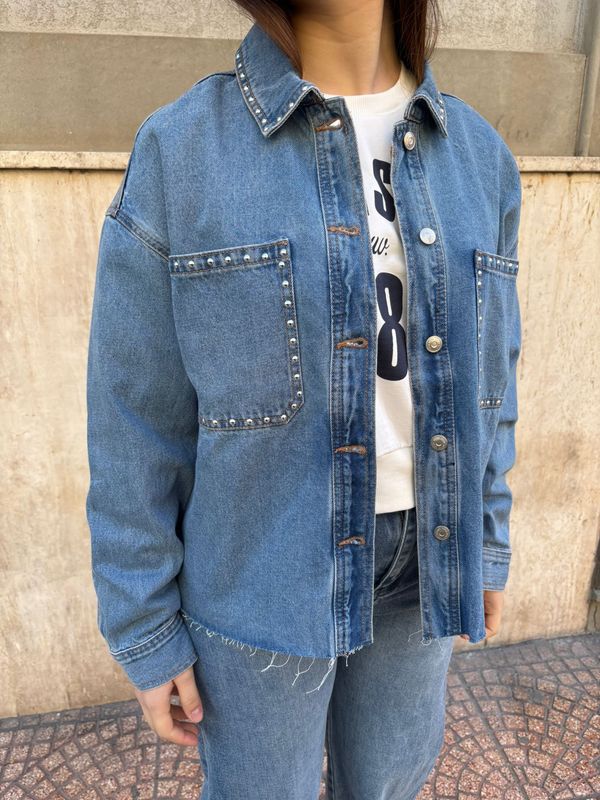 CAMICIA JEANS TIFFOSI CON DETTAGLI BORCHIE