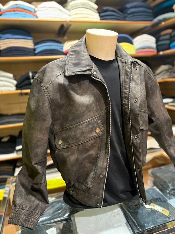 GIUBBOTTO UOMO ECOPELLE OVERSIZE