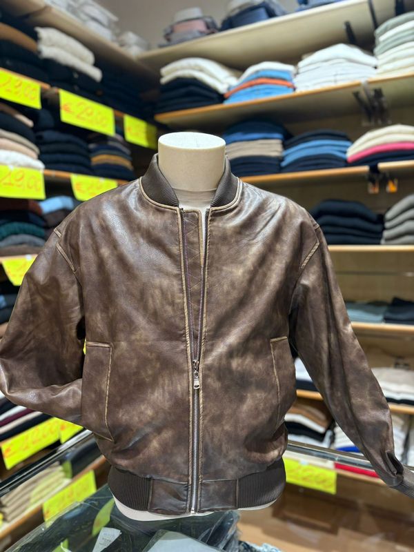 GIUBBOTTO UOMO IN ECOPELLE MARRONE