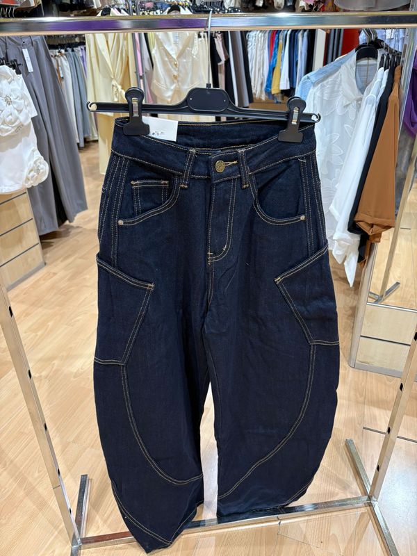 JEANS BALLOON - DENIM SCURO