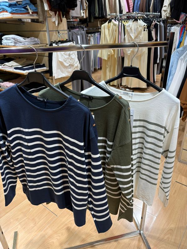 TIFFOSI MAGLIA IN FILO DI COTONE -FANTASIA RIGATA