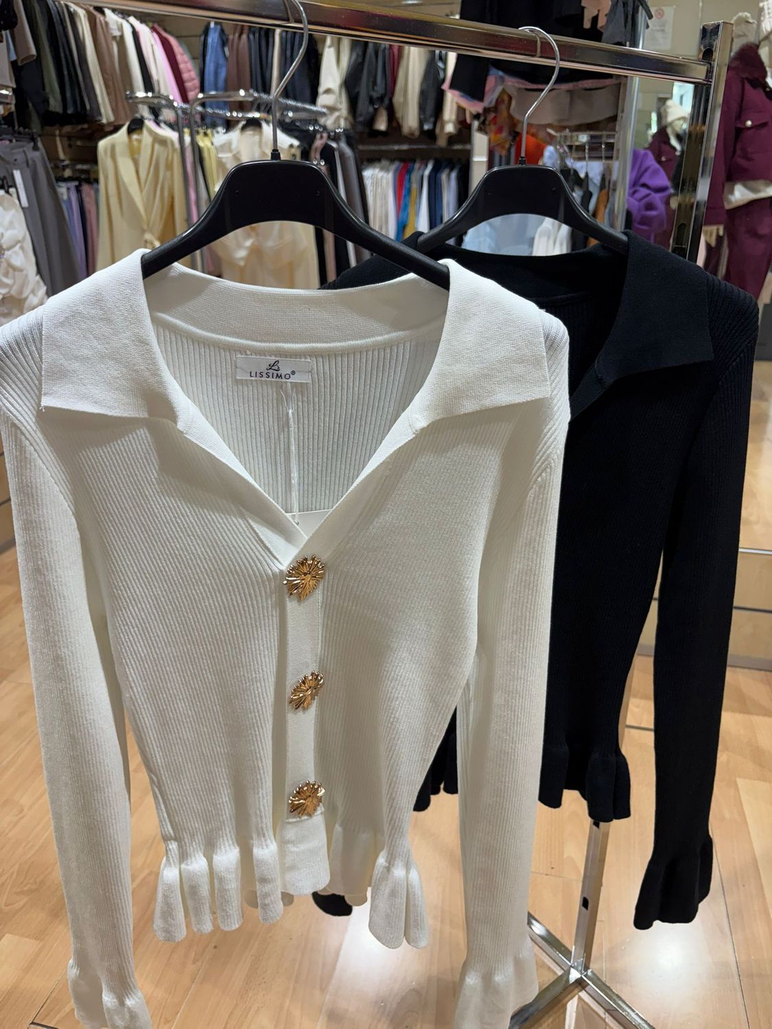 MAGLIA TUBOLARE IN COTONE - BOTTONI GIOIELLO