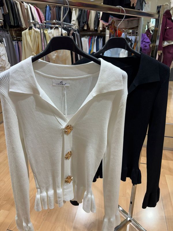 MAGLIA TUBOLARE IN COTONE - BOTTONI GIOIELLO