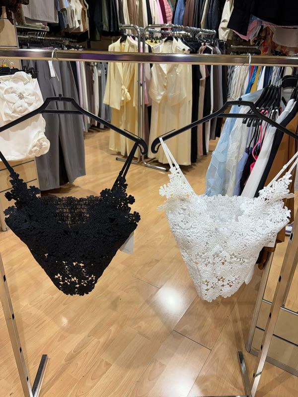 TOP DONNA EFFETTO PIZZO