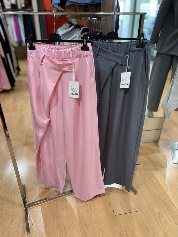 PANTALONE PALAZZO CON FINTA ABBOTTONATURA