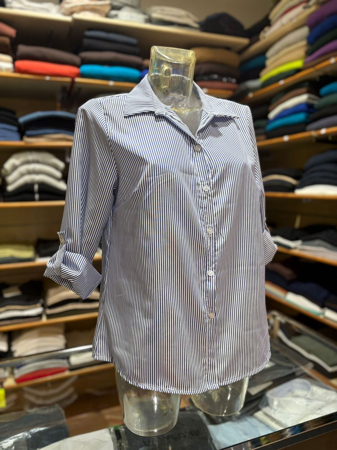 CAMICIA RIGATA IN COTONE