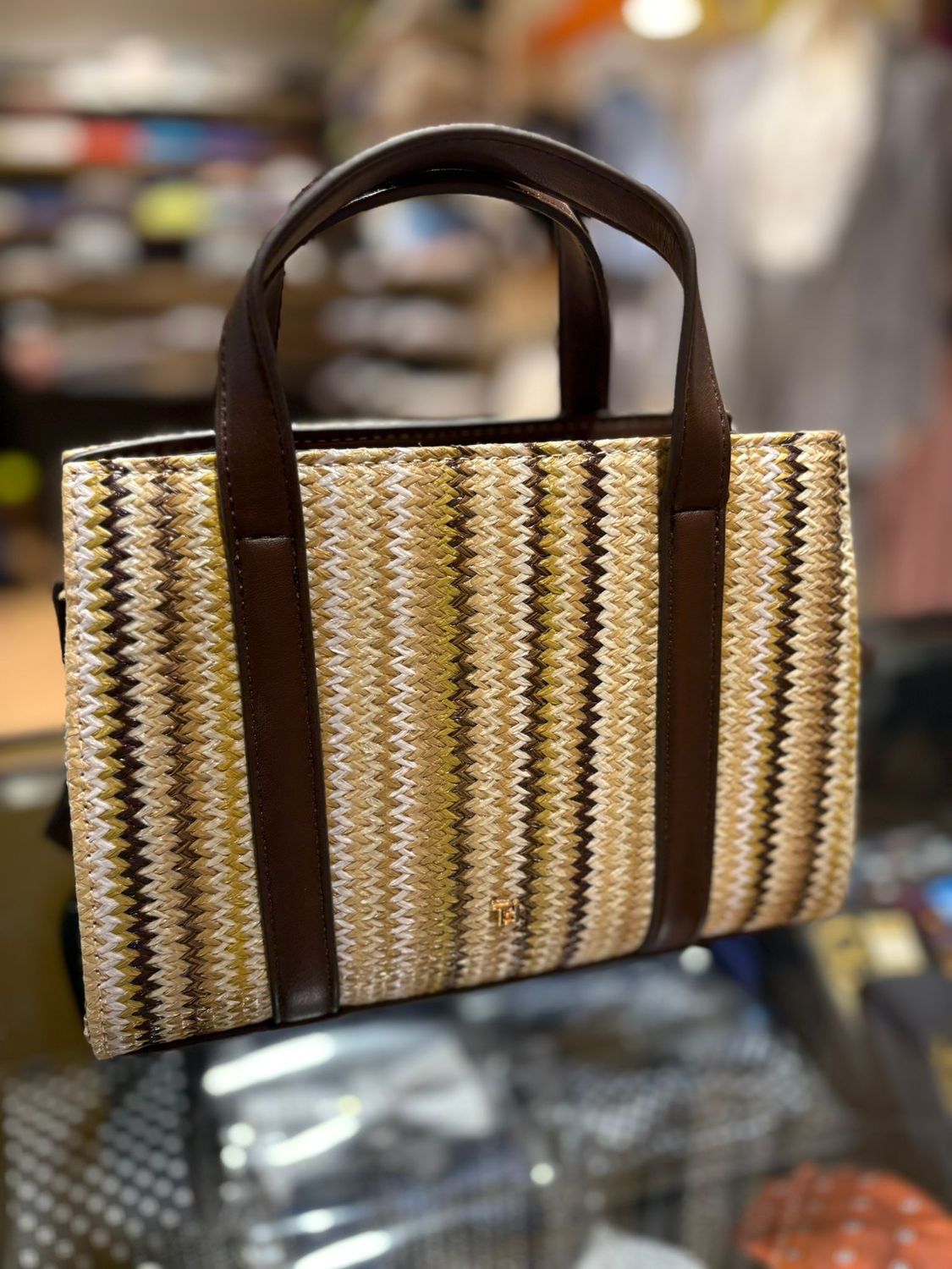 TIFFOSI BORSA IN TESSUTO E PELLE CON BORCHIE