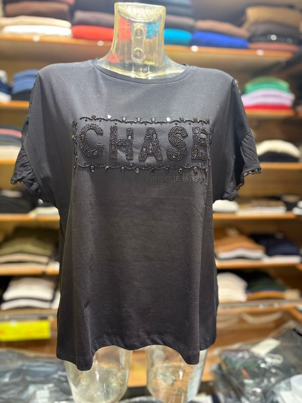 TIFFOSI T-SHIRT CON SCRITTA IN RILIEVO E MANICA AD ALETTA