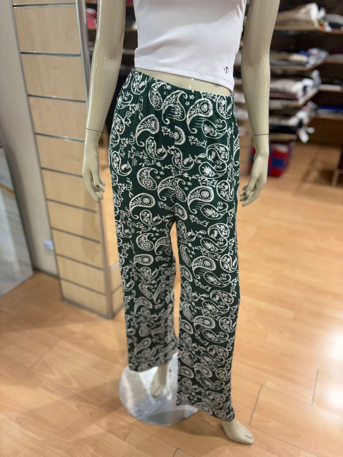 PANTALONE IN JERSEY ELASTICIZZATO - FANTASIA PAISLEY