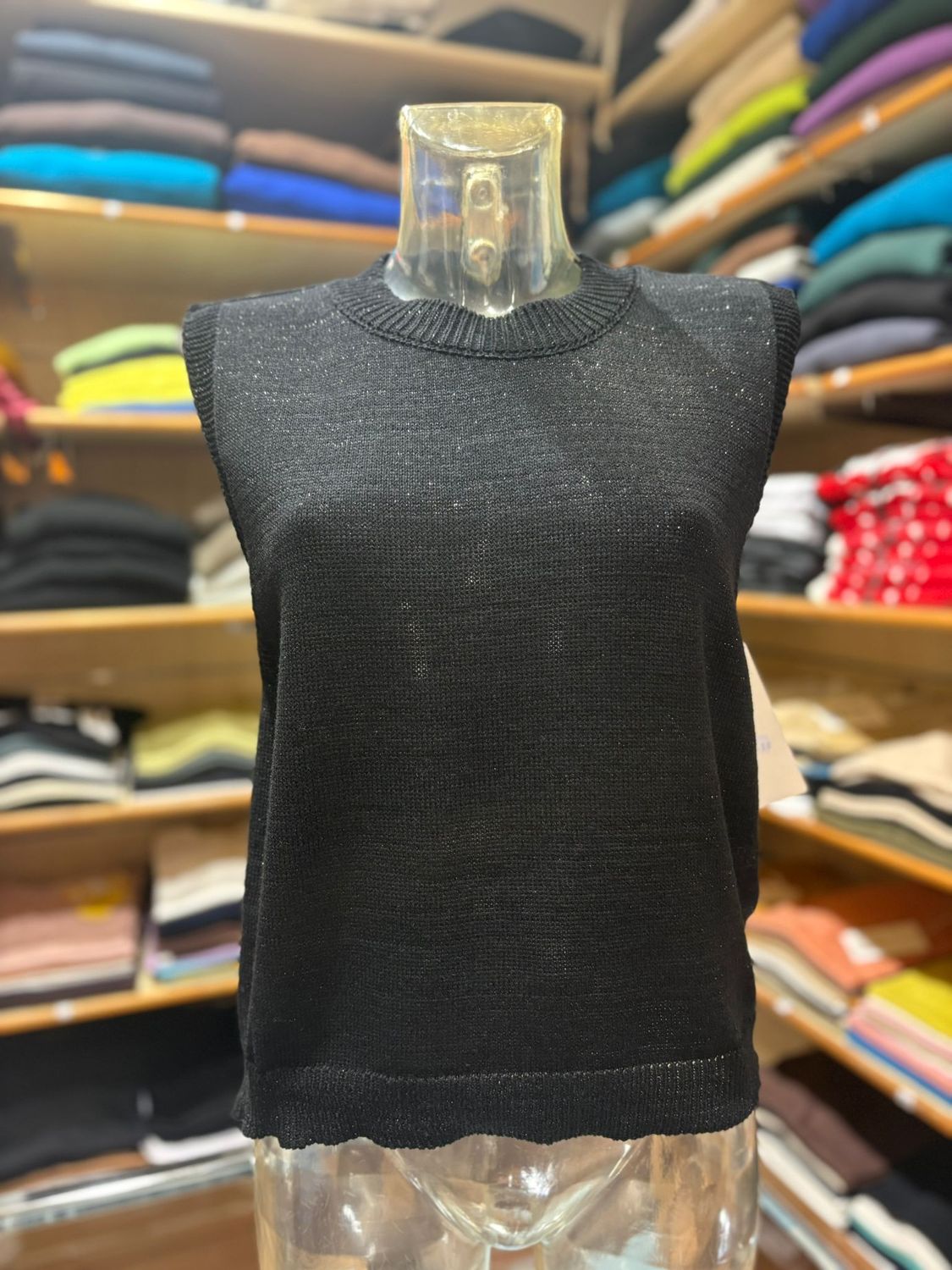 SMANICATO IN FILO DI COTONE CON FILI IN LUREX