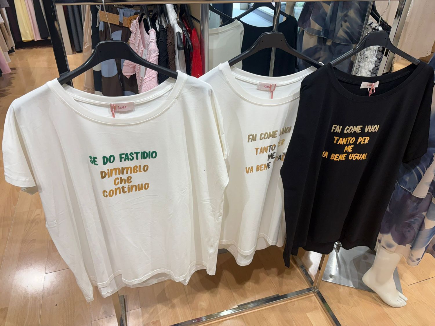 T-SHIRT OVER SIZE IN COTONE CON FRASI SIMPATICHE