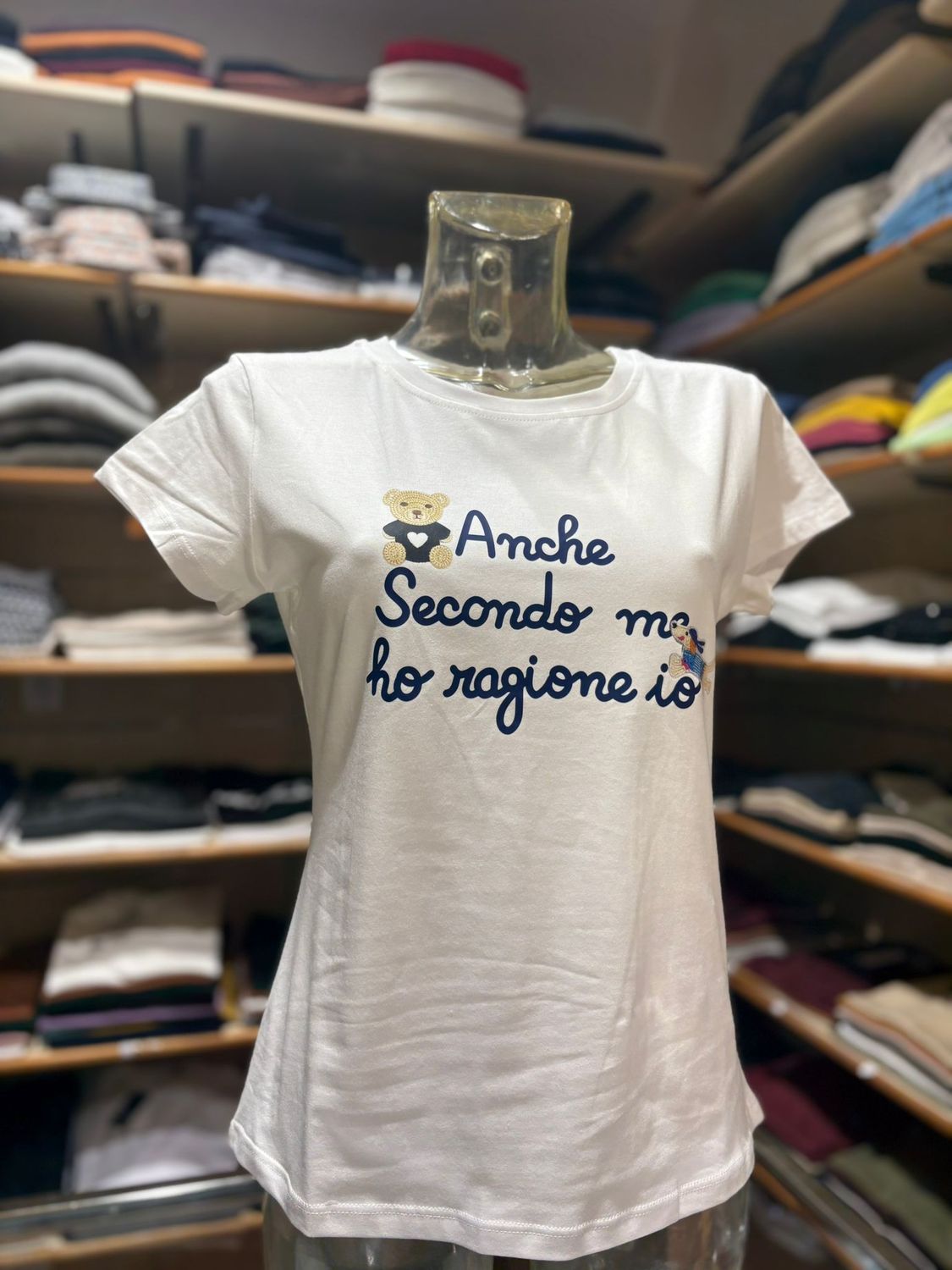 T-SHIRT IN COTONE “ANCHE SECONDO ME HO RAGIONE IO”