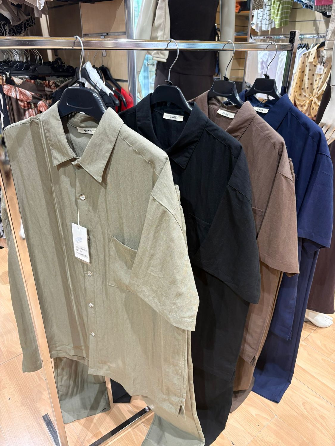 COMPLETO UOMO LINO E COTONE CON CAMICIA MEZZA MANICA