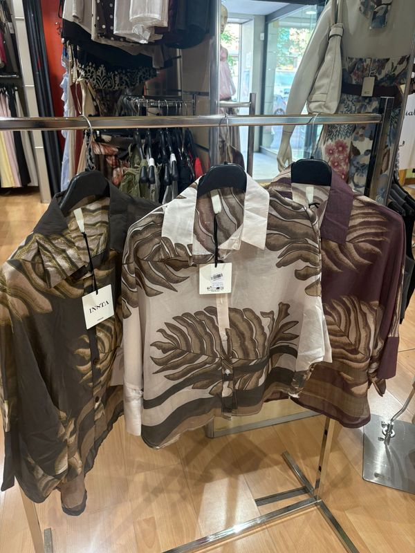 CAMICIA SMANICATA VELATA A FANTASIA