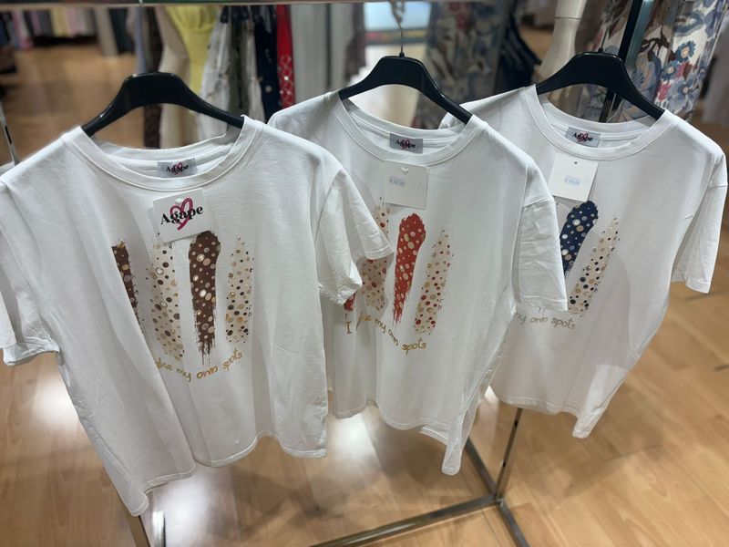 T-SHIRT IN COTONE CON STAMPA FANTASIA