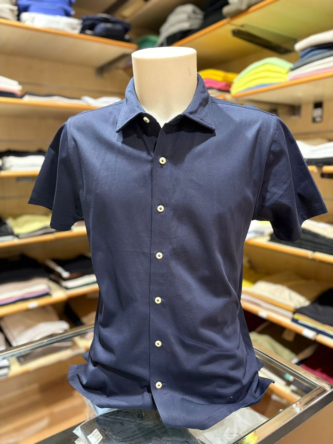 CAMICIA SLIM FIT ELASTICIZZATA IN COTONE