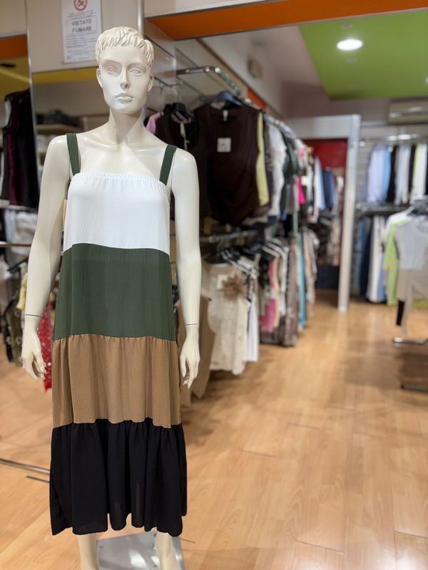 VESTITO LUNGO MORBIDO A BRETELLE