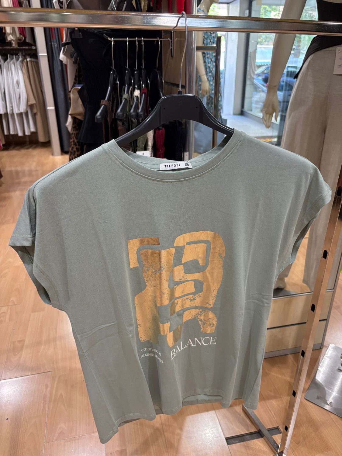 T-SHIRT TIFFOSI IN COTONE CON STAMPA FRONTALE