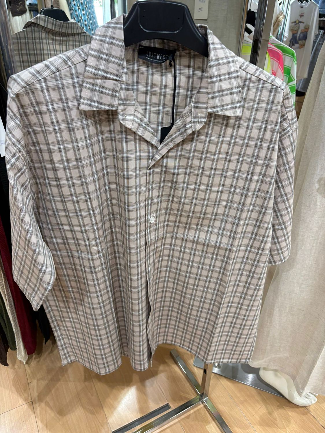 CAMICIA UOMO OVER SIZE A QUADRI