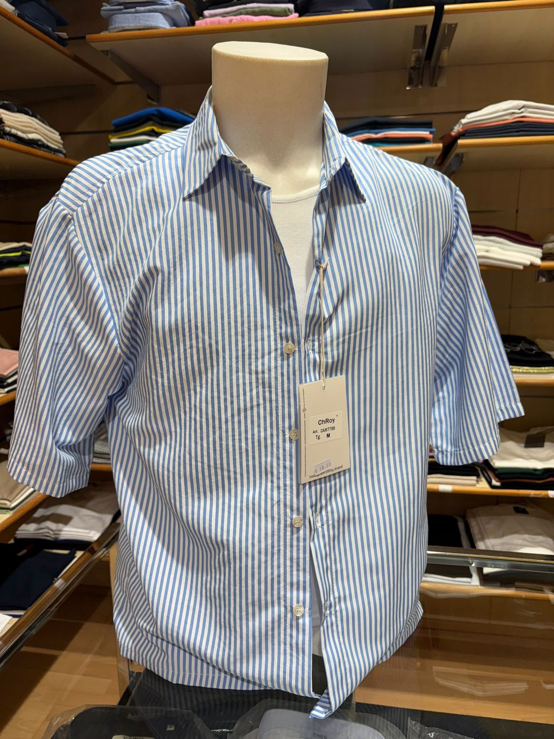 CAMICIA UOMO OVER SIZE RIGATA