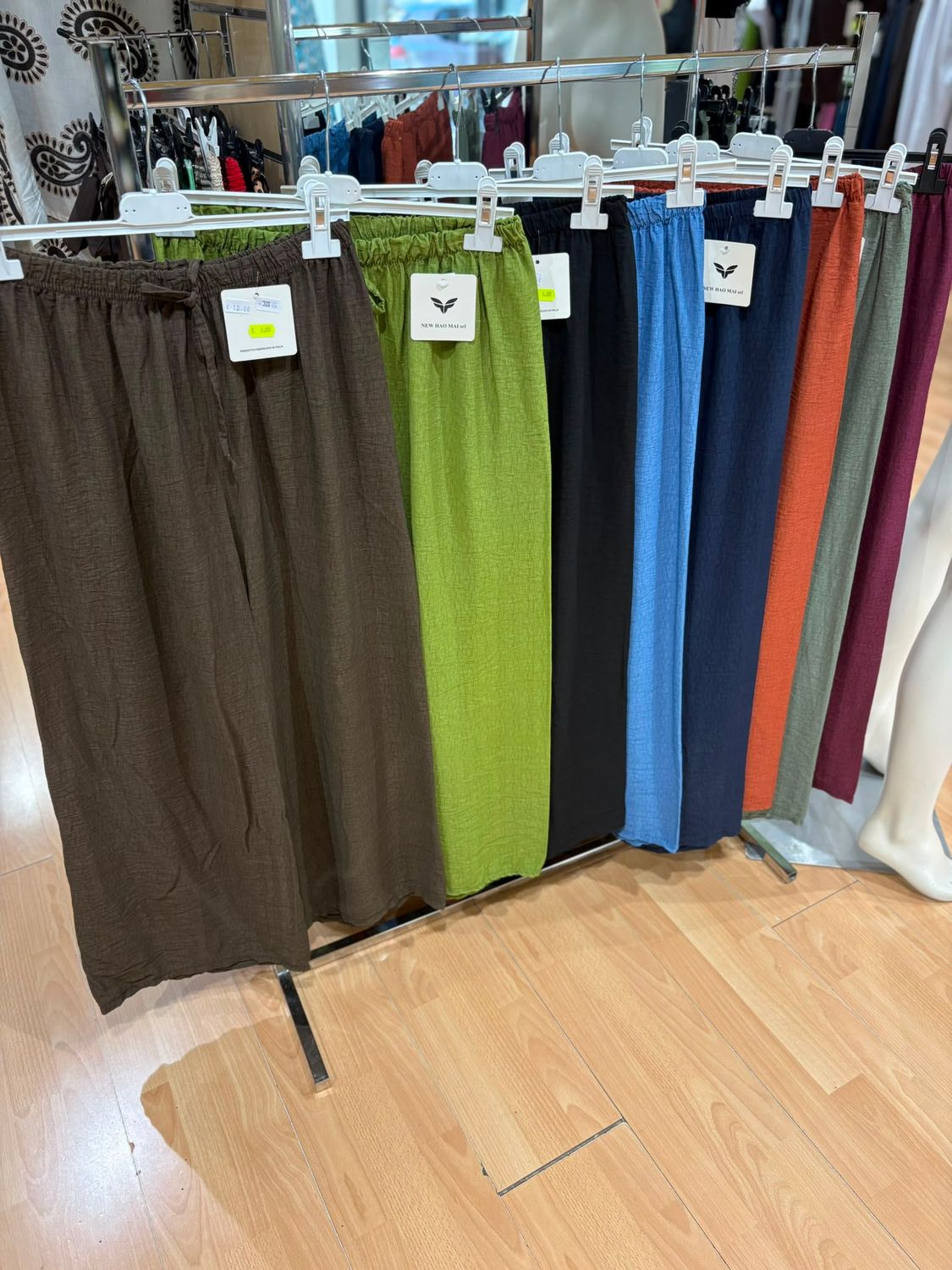 PANTALONE LARGO MISTO LINO