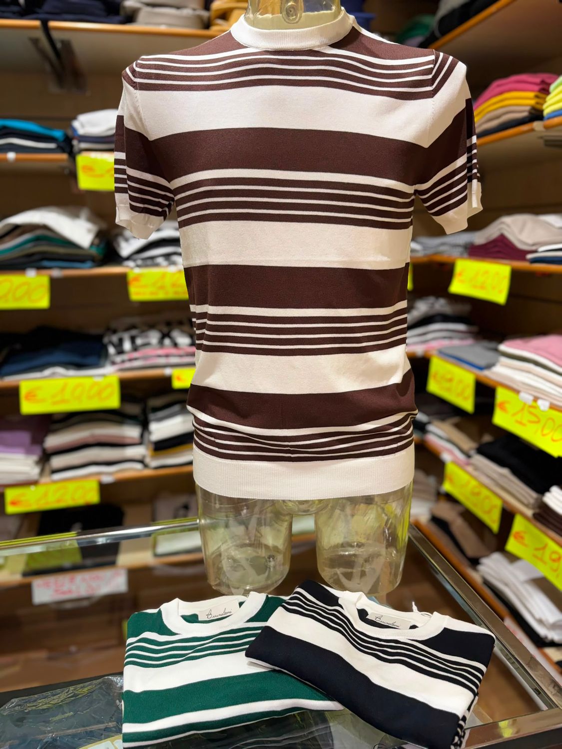 T-SHIRT UOMO IN FILO DI COTONE A RIGHE