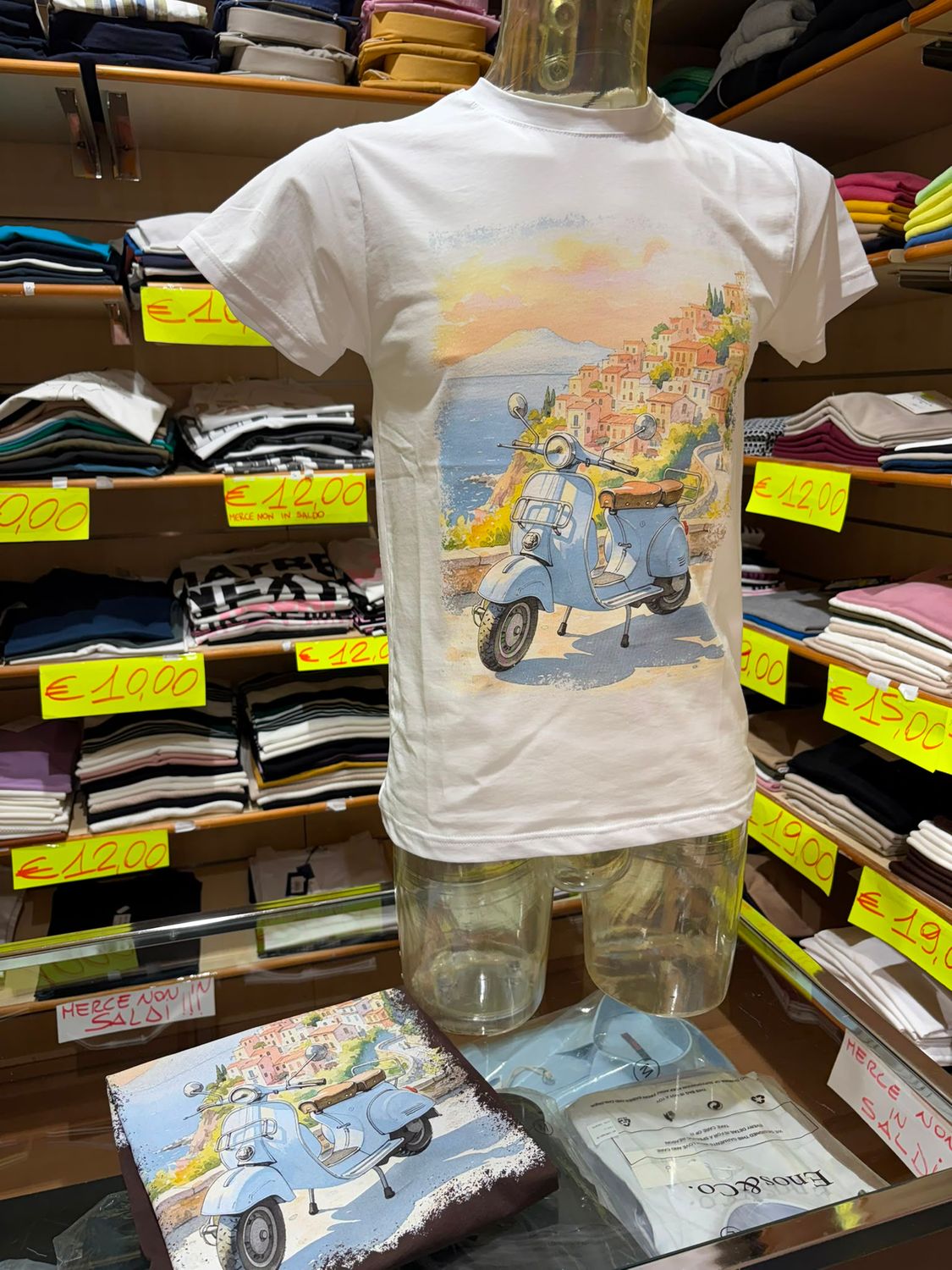 T-SHIRT UOMO IN COTONE CON STAMPA VESPA