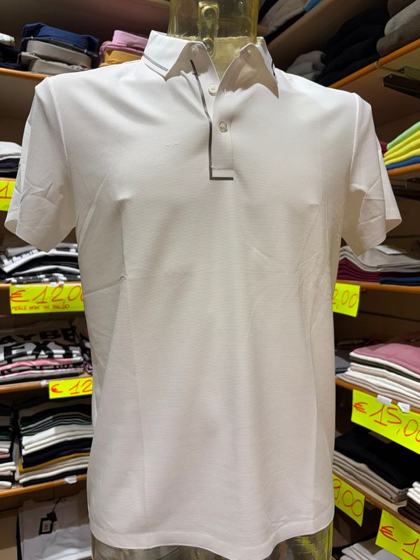 POLO UOMO ELASTICIZZATA CON DETTAGLI A CONTRASTO