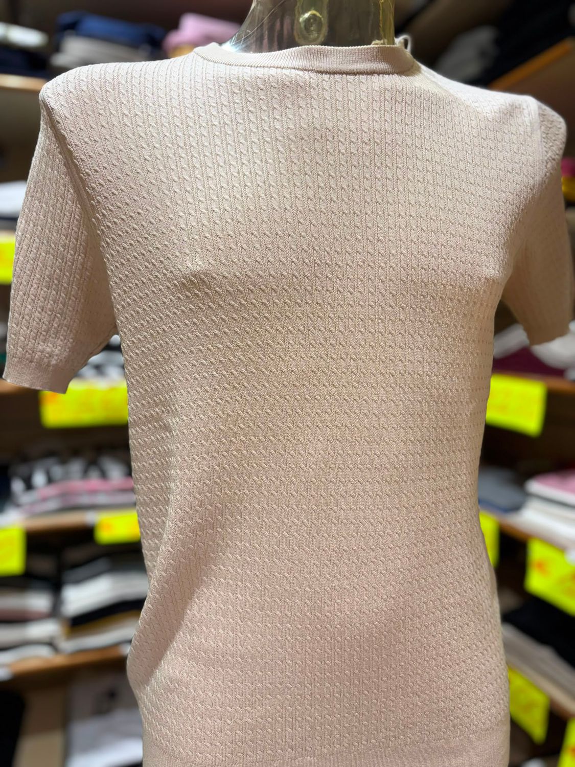 T-SHIRT UOMO IN FILO DI COTONE CON LAVORAZIONE IN RILIEVO