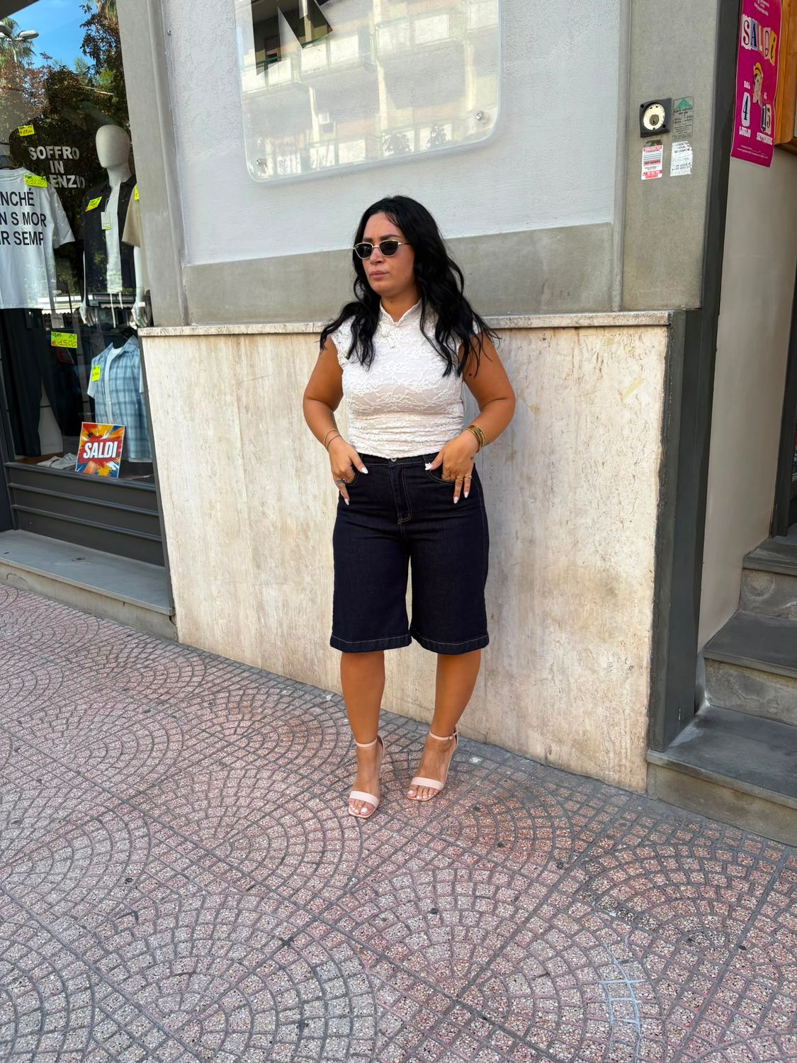 BERMUDA IN DENIM SCURO