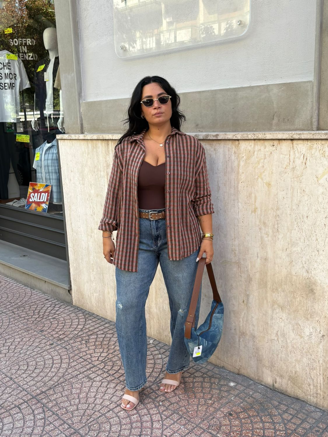CAMICIA OVERSIZE A QUADRETTI